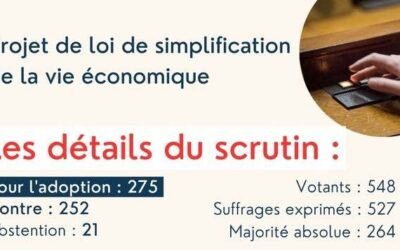 Projet de loi simplification de la vie économique